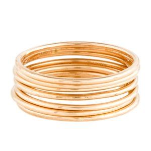 14 K YELLOW GOLD STACKING BAND RINGS. SOLD SEPARATELY.